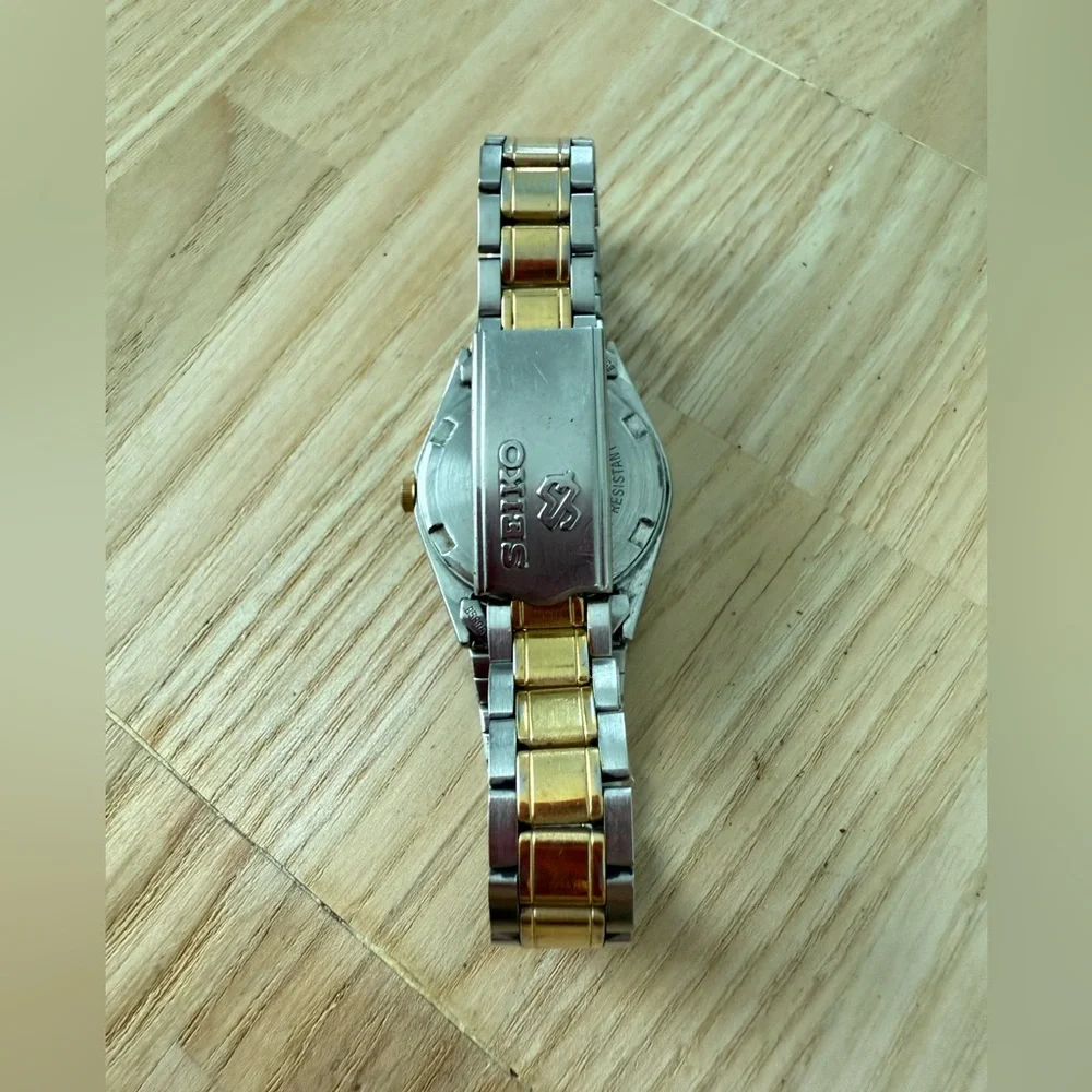 Rare Seiko Disney Mickey Mouse ladies two tone dress watch NEW BATTERY